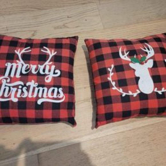 Other - Christmas Pillows. Red and Black plaid